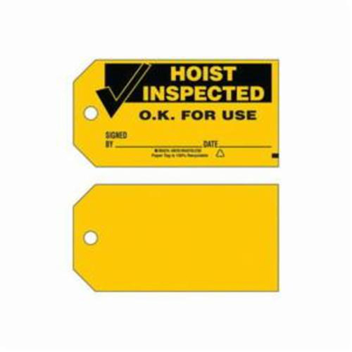 "Hoist Inspected" Tags, Paper, 5-3/4" W x 3" H, English