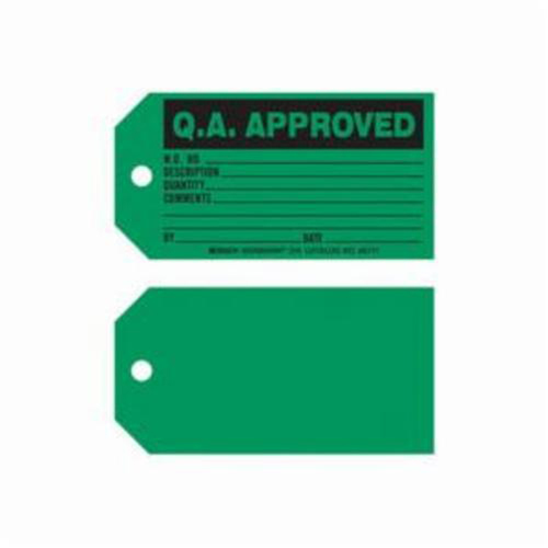 "Q.A. Approved" Production Tags, Paper, 5-3/4" W x 3" H, English