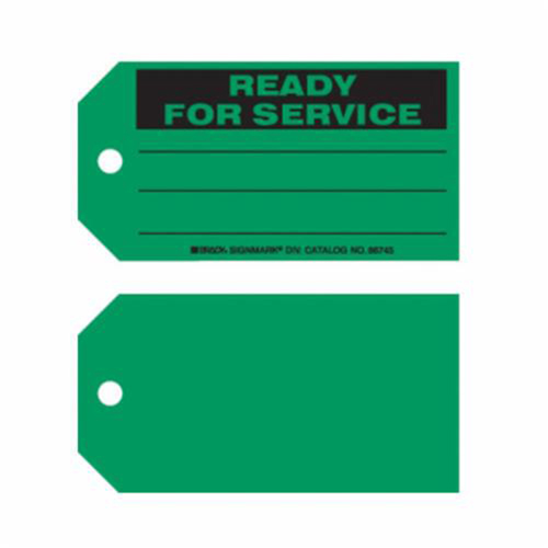 "Ready For Service" Tags, Paper, 5-3/4" W x 3" H, English