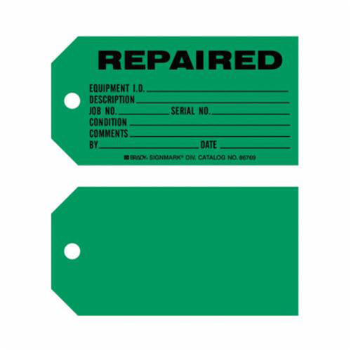 Product Maintenance Tags, Paper, 5-3/4" W x 3" H, English