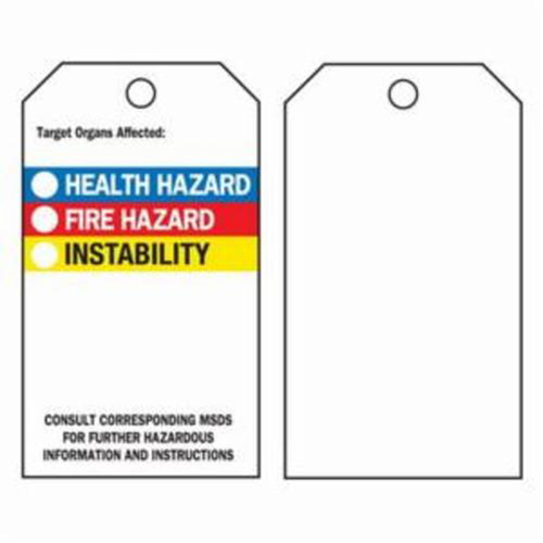 Right-To-Know Tags, Polyester, 3" W x 5-3/4" H, English