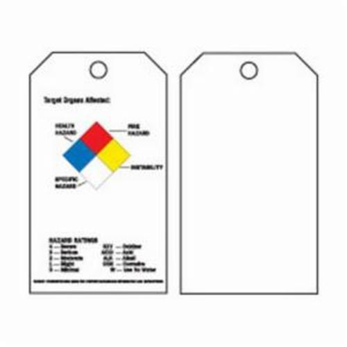Self-Laminating Right-To-Know Tags, Polyester, 3" W x 5-3/4" H, English