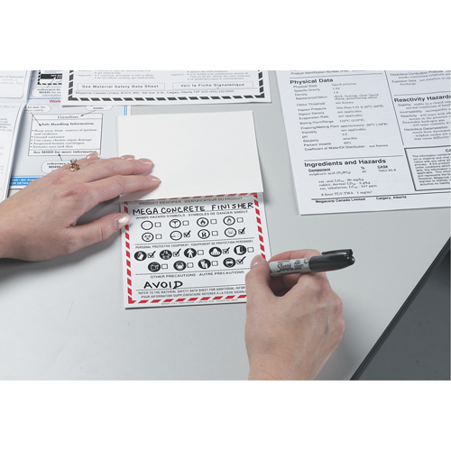 WHIMIS OTS Labels, Vinyl, Sheet, 5" L x 5" W