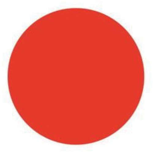 Round Write-On Labels, Circle, 1.5" L x 1.5" W, Red
