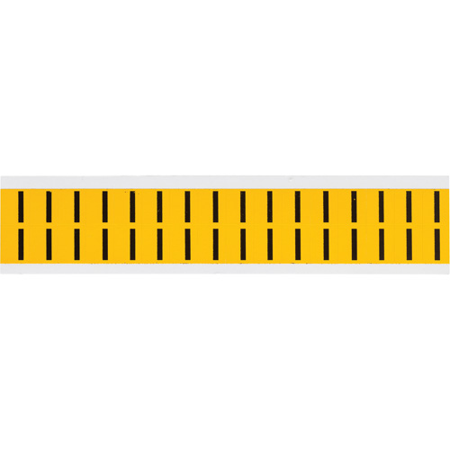 Individual Number and Letter Labels, I, 5/8" H, Black on Yellow
