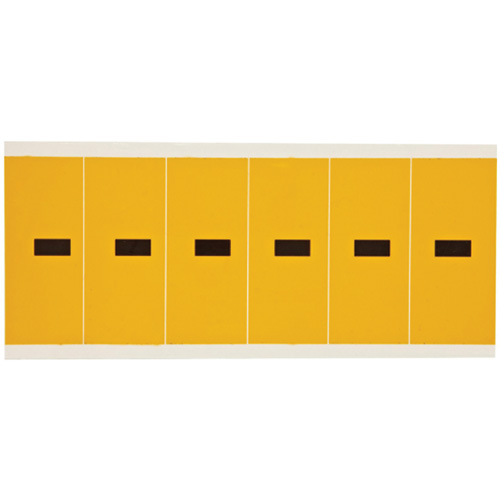 Individual Number & Letter Labels, Dash (-), 3" H, Black on Yellow