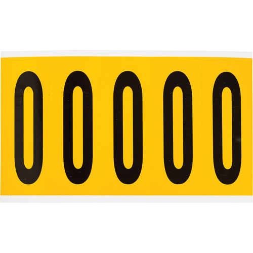 Individual Number & Letter Labels, O, 4" H, Black on Yellow