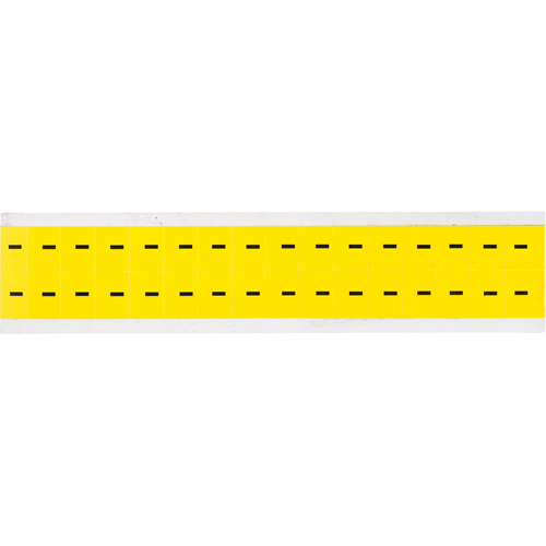 Repositionable Individual Number & Letter Labels, Dash (-), 5/8" H, Black on Yellow