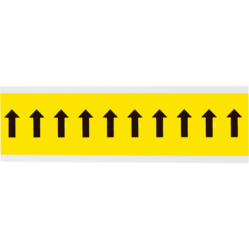 Repositionable Individual Number and Letter Labels, Arrow Symbol, 2" H, Black on Yellow