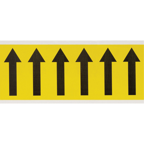 Repositionable Individual Number and Letter Labels, Arrow Symbol, 3" H, Black on Yellow