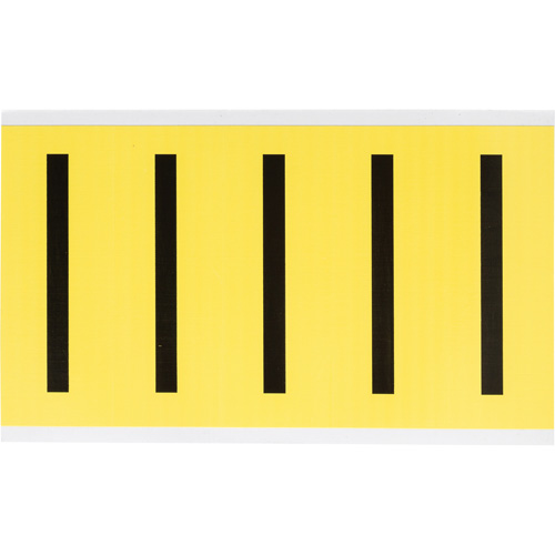 Repositionable Individual Number and Letter Labels, I, 4" H, Black on Yellow