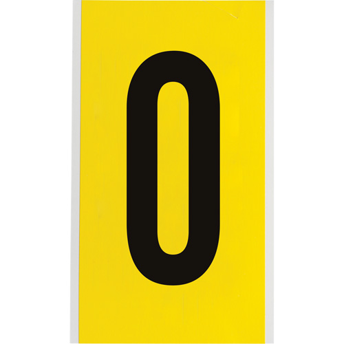 Repositionable Individual Number & Letter Label, O, 6" H, Black on Yellow