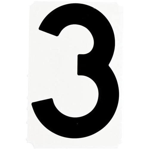 Quick-Align® Individual Gothic Number and Letter Labels, 3, 1" H, Black