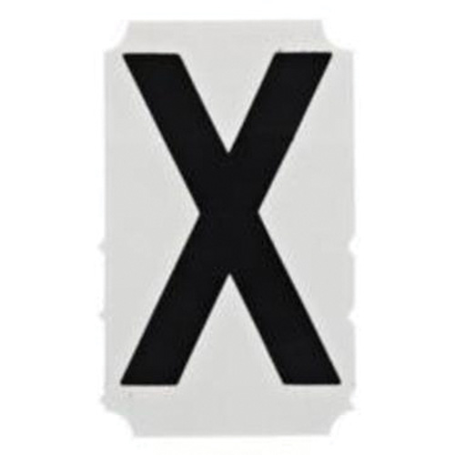Quick-Align® Individual Gothic Number & Letter Labels, X, 1" H, Black