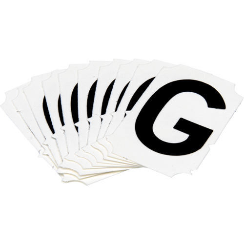 Quick-Align® Individual Gothic Number and Letter Labels, G, 2" H, Black
