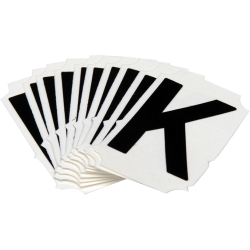 Quick-Align®Individual Gothic Number and Letter Labels, K, 2" H, Black