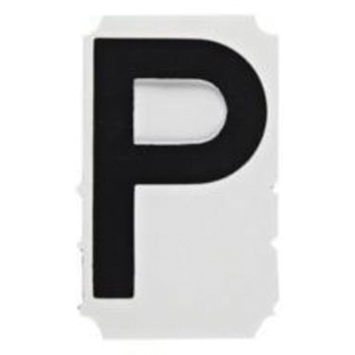 Quick-Align® Individual Gothic Number & Letter Labels, P, 2" H, Black