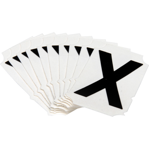 Quick-Align® Individual Gothic Number & Letter Labels, X, 2" H, Black