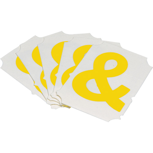 Quick-Align® Individual Gothic Number & Letter Labels, Ampersand (&), 2" H, Yellow