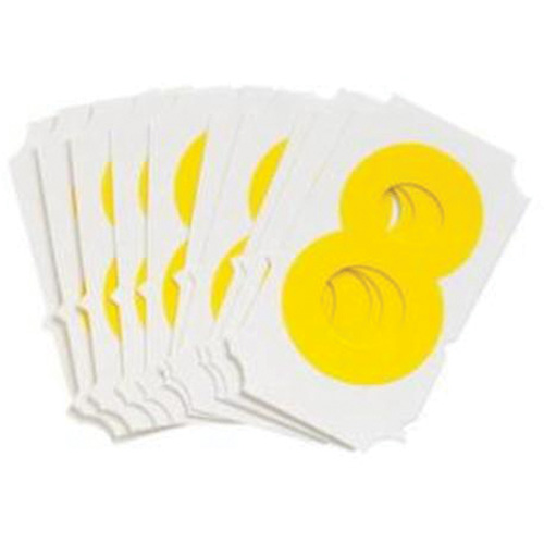 Quick-Align® Individual Gothic Number and Letter Labels, 8, 2" H, Yellow