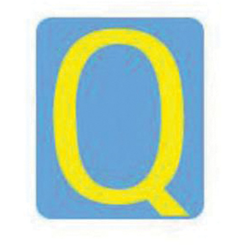 Quick-Align® Individual Gothic Number & Letter Labels, Q, 2" H, Yellow