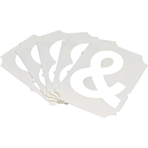 Quick-Align® Individual Gothic Number & Letter Labels, Ampersand (&), 2" H, White