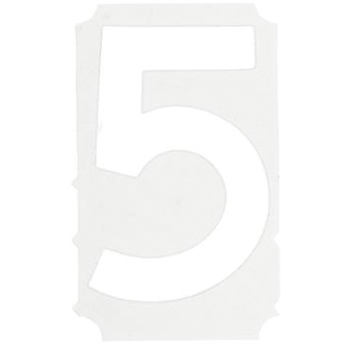 Quick-Align® Individual Gothic Number and Letter Labels, 5, 2" H, White