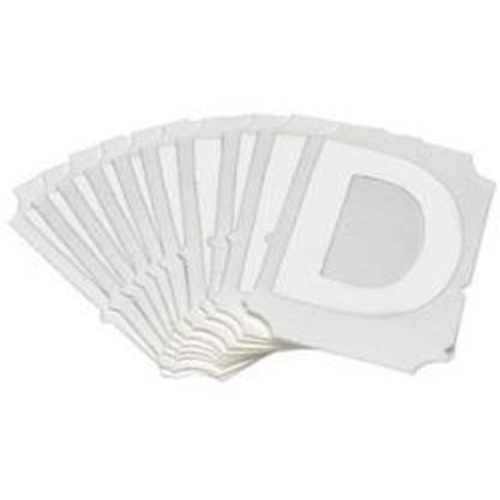 Quick-Align® Individual Gothic Number and Letter Labels, D, 2" H, White