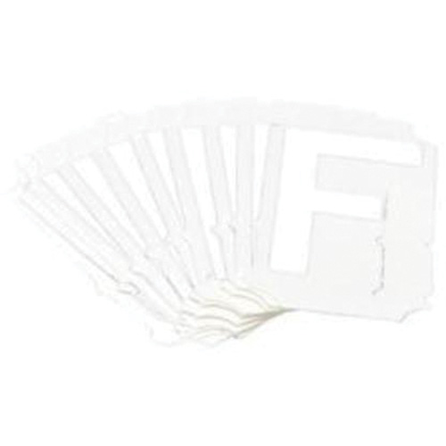 Quick-Align® Individual Gothic Number and Letter Labels, F, 2" H, White