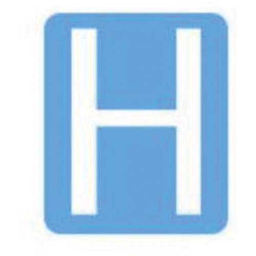 Quick-Align®Individual Gothic Number and Letter Labels, H, 2" H, White