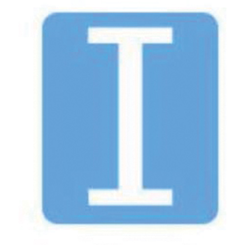 Quick-Align®Individual Gothic Number and Letter Labels, I, 2" H, White