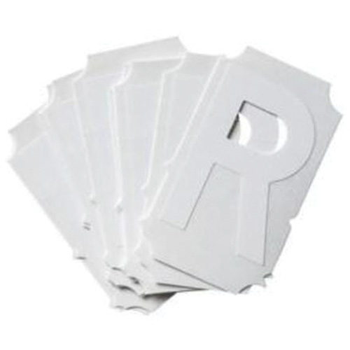 Quick-Align® Individual Gothic Number & Letter Labels, R, 2" H, White