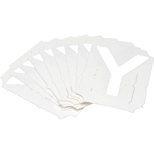 Quick-Align® Individual Gothic Number & Letter Labels, Y, 2" H, White