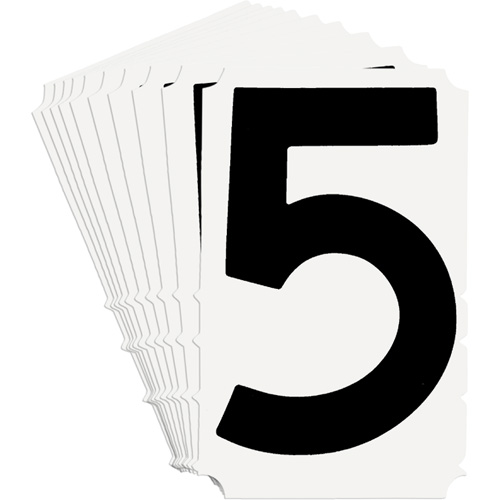 Quick-Align® Individual Gothic Number and Letter Labels, 5, 3" H, Black