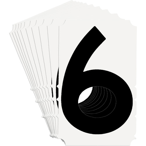 Quick-Align® Individual Gothic Number and Letter Labels, 6, 3" H, Black