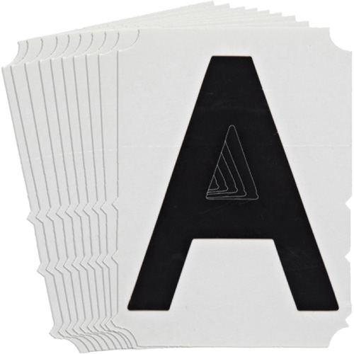 Quick-Align® Individual Gothic Number and Letter Labels, A, 3" H, Black