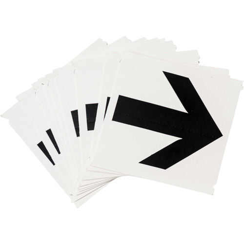 Quick-Align® Individual Gothic Number and Letter Labels, Arrow Symbol, 3" H, Black