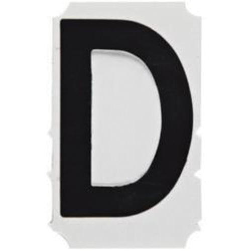 Quick-Align® Individual Gothic Number and Letter Labels, D, 3" H, Black