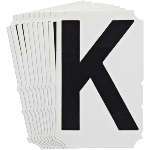 Quick-Align®Individual Gothic Number and Letter Labels, K, 3" H, Black