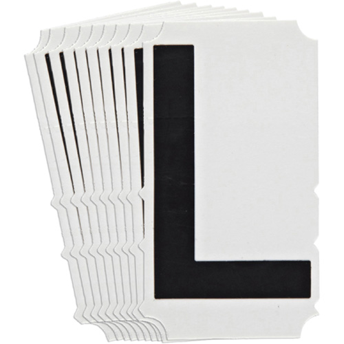 Quick-Align®Individual Gothic Number and Letter Labels, L, 3" H, Black