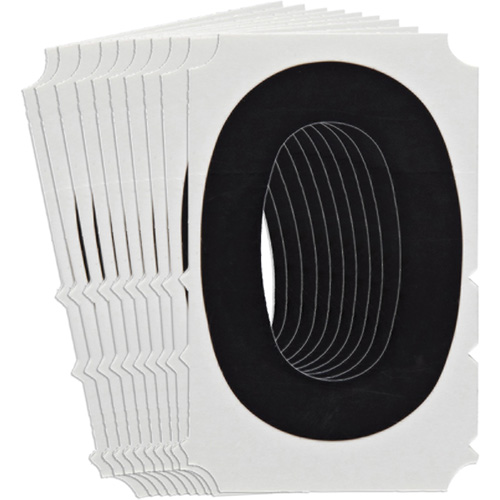 Quick-Align® Individual Gothic Number & Letter Labels, O, 3" H, Black