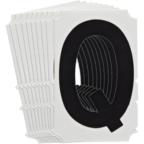 Quick-Align® Individual Gothic Number & Letter Labels, Q, 3" H, Black