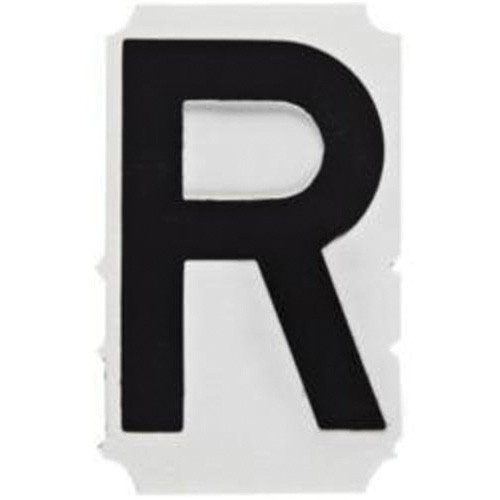 Quick-Align® Individual Gothic Number & Letter Labels, R, 3" H, Black