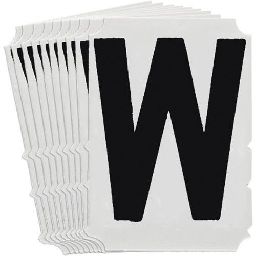 Quick-Align® Individual Gothic Number & Letter Labels, W, 3" H, Black