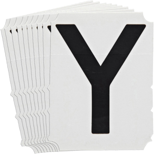 Quick-Align® Individual Gothic Number & Letter Labels, Y, 3" H, Black