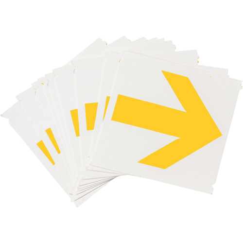 Quick-Align® Individual Gothic Number and Letter Labels, Arrow Symbol, 3" H, Yellow