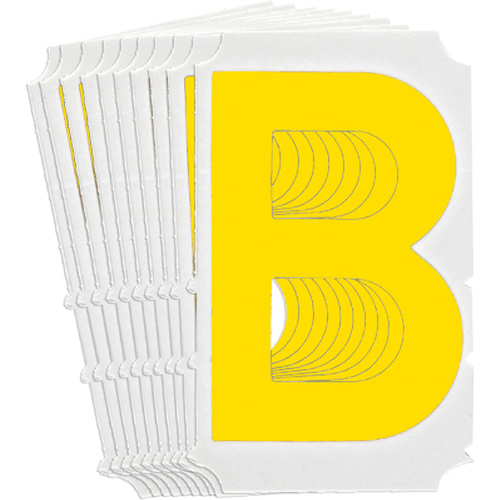 Quick-Align® Individual Gothic Number and Letter Labels, B, 3" H, Yellow