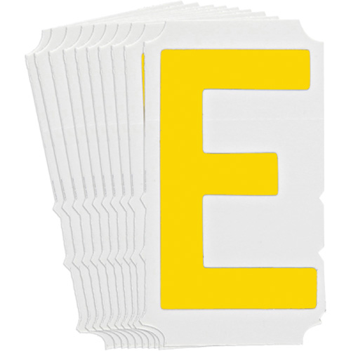 Quick-Align® Individual Gothic Number and Letter Labels, E, 3" H, Yellow