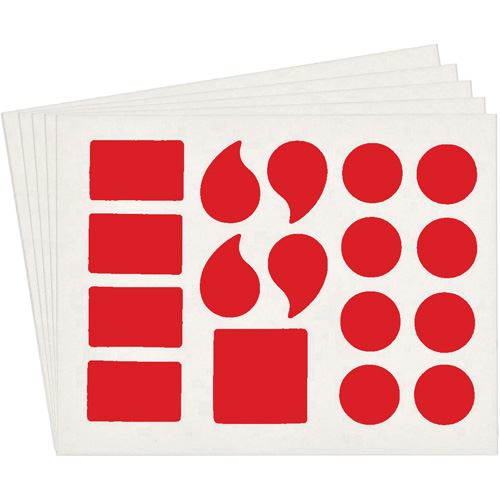 Quick-Align® Individual Gothic Number & Letter Labels, Assorted Punctuation, 3" H, Red