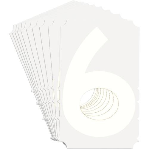 Quick-Align® Individual Gothic Number and Letter Labels, 6, 3" H, White